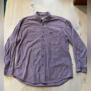 Vintage Woolrich Sportsman Chamois Button Shirt in Purple Mens L